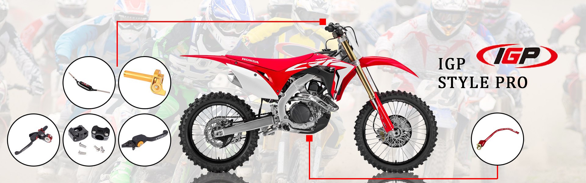 ad1_IGP-Motor_Dirt Bike Handlebar_Dirt Bike Brake Lever_Dirt Bike Clutch Lever